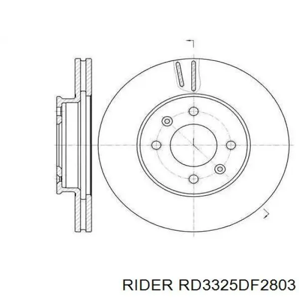 RD3325DF2803 Rider Гальмо дискове переднє