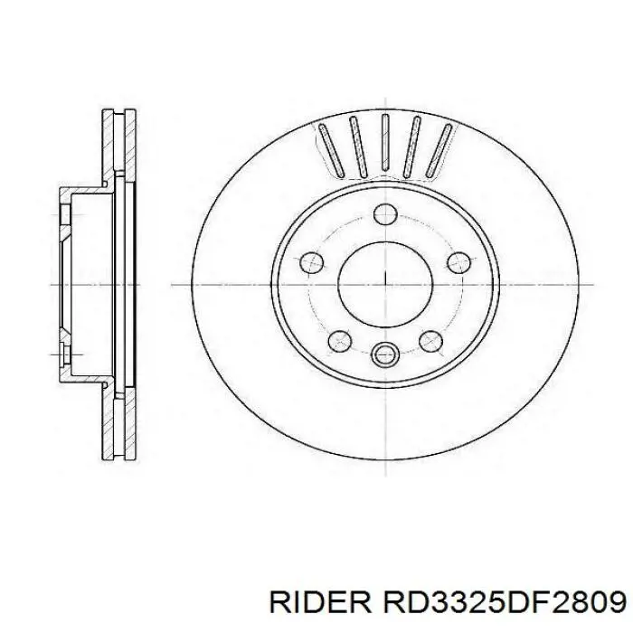 Купити RD3325DF2809 Rider Ротор гальмівний