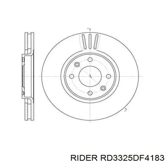 RD3325DF4183 Rider Гальмо дискове переднє