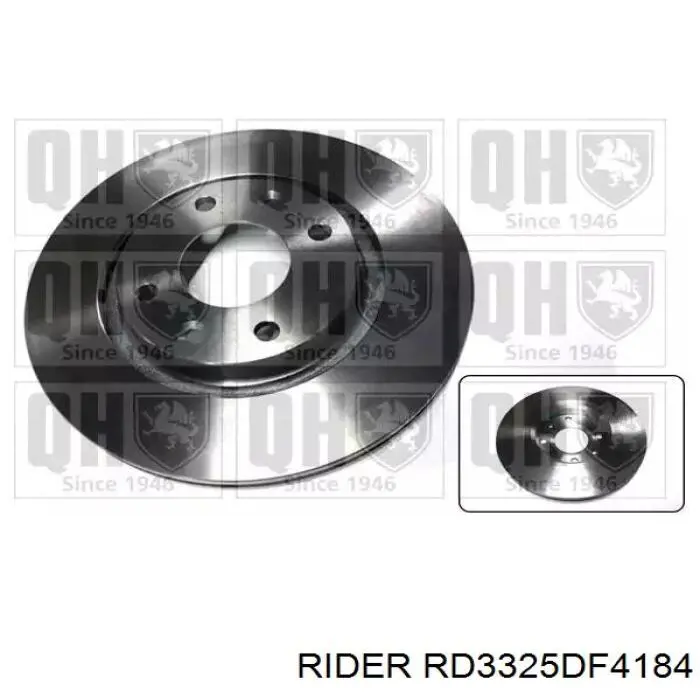 Диск переднього гальма Rider RD3325DF4184 ціна, від 32.33 USD