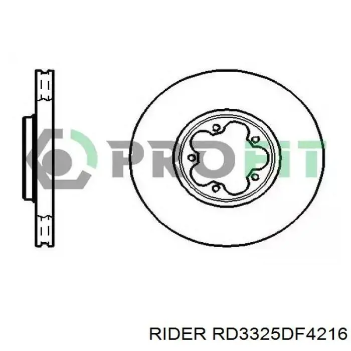 Купити RD3325DF4216 Rider Ротор гальмівний