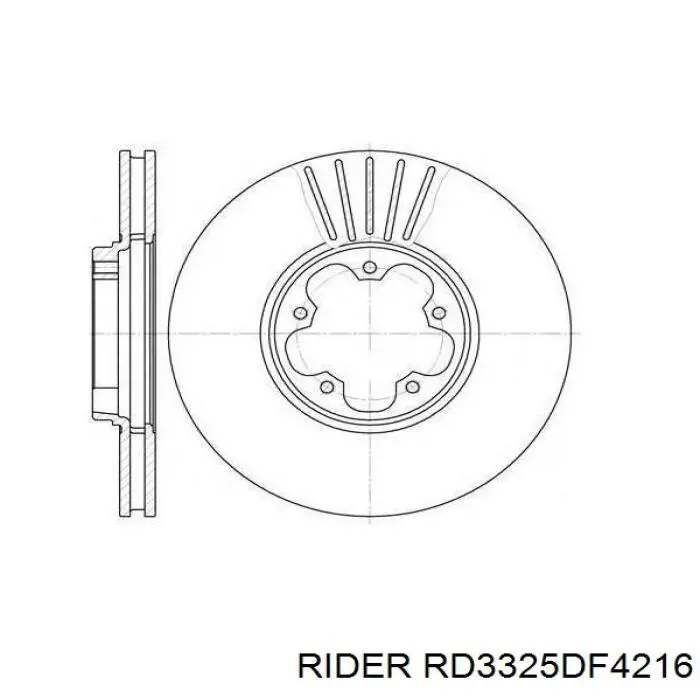 Гальмівні диски передні RD3325DF4216 Rider