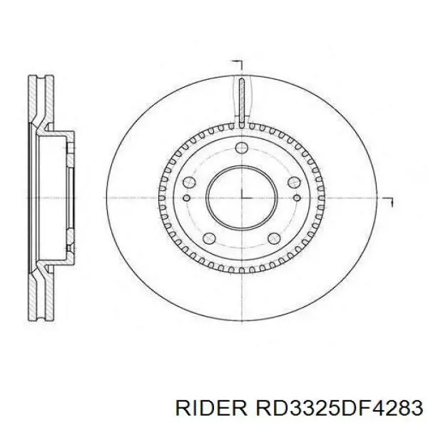 Гальмівні диски передні RD3325DF4283 Rider