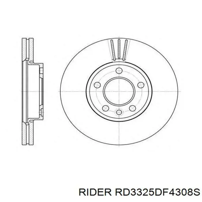 Купити RD3325DF4308S Rider Ротор гальмівний