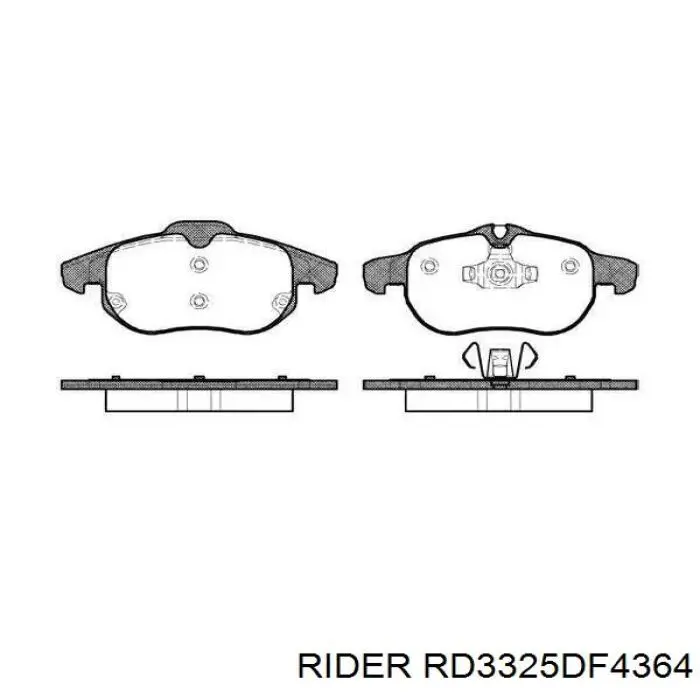 Гальмівні диски передні RD3325DF4364 Rider
