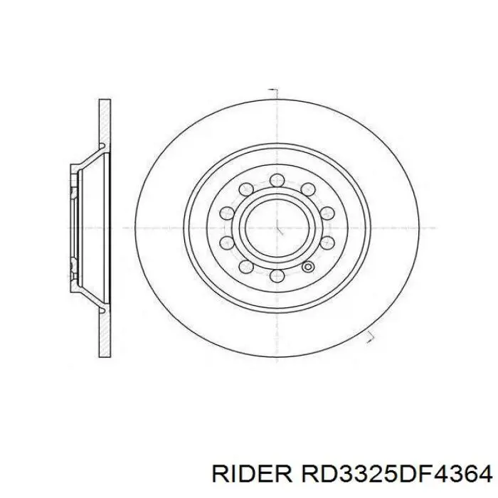 RD3325DF4364 Rider Гальмо дискове переднє
