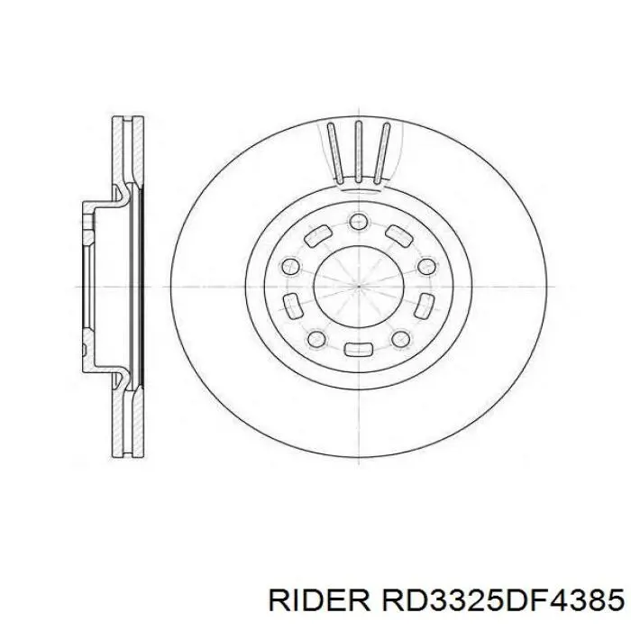 RD3325DF4385 Rider Гальмо дискове переднє