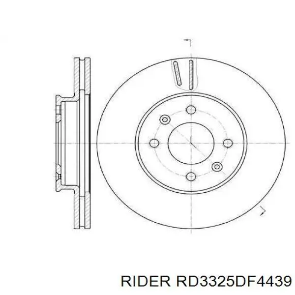 RD3325DF4439 Rider диск гальмівний передній