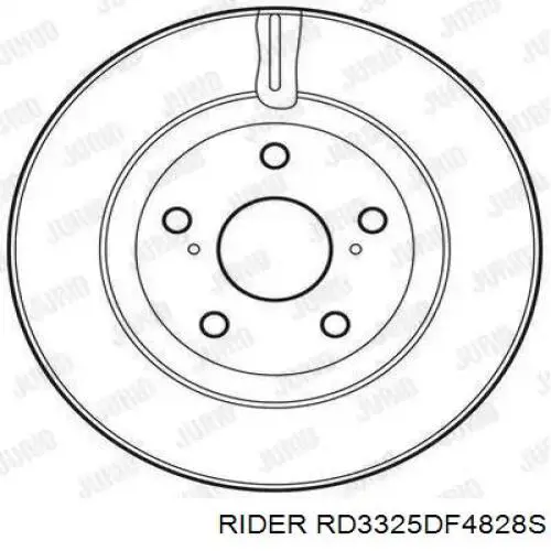 Диск гальмівний передній Rider RD3325DF4828S