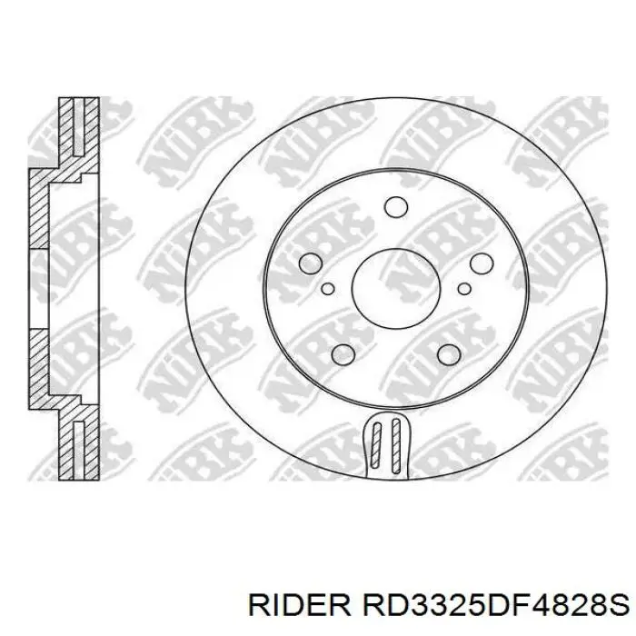 Диск переднього гальма Rider RD3325DF4828S ціна, від 31.93 USD