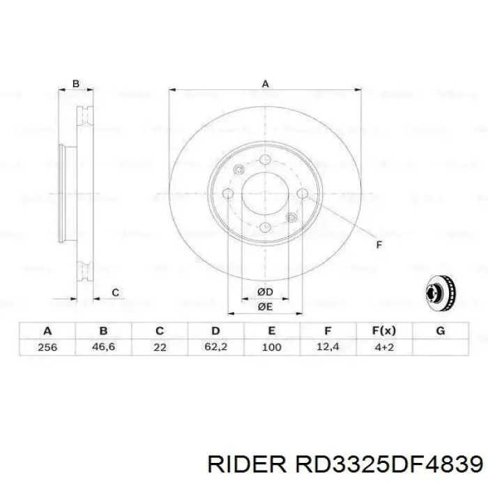 Гальмівні диски передні RD3325DF4839 Rider
