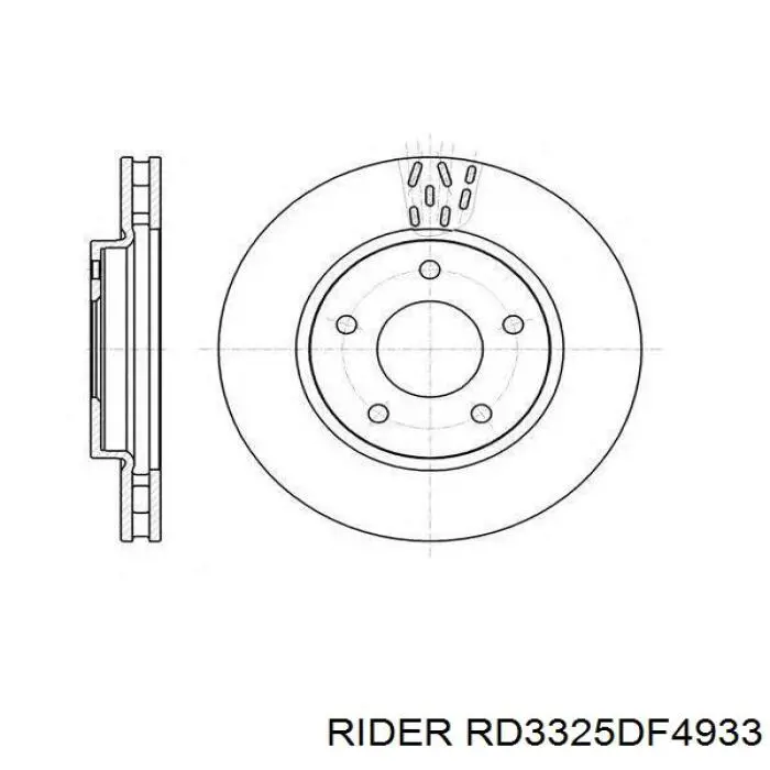 RD3325DF4933 Rider Гальмо дискове переднє