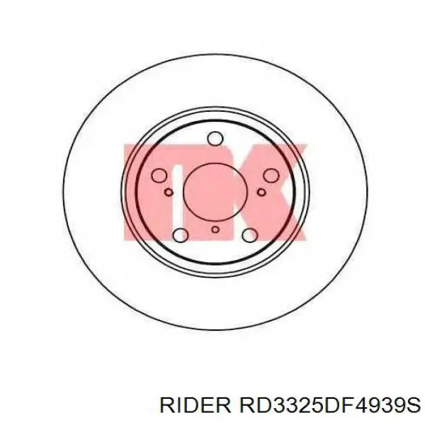 Диск гальмівний передній RD3325DF4939S Rider