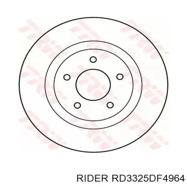 Диск переднього гальма Rider RD3325DF4964 ціна, від 34.02 USD