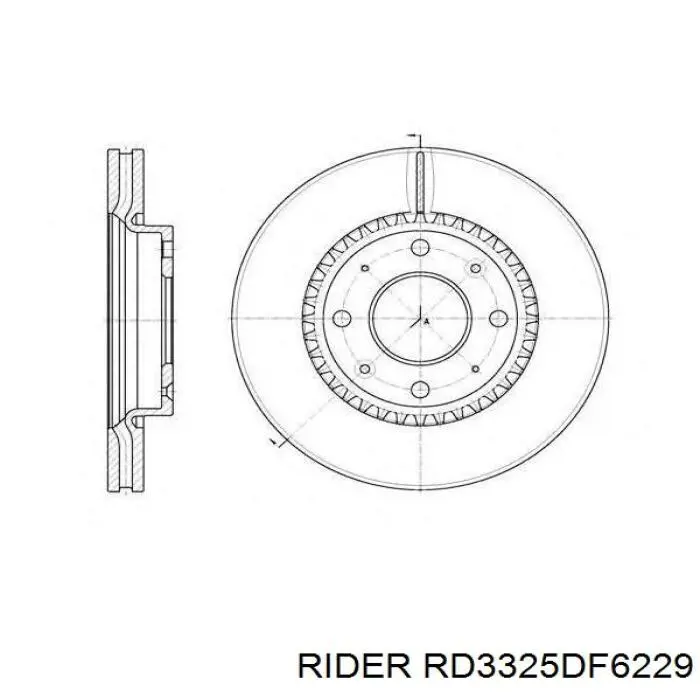 Гальмівні диски передні RD3325DF6229 Rider