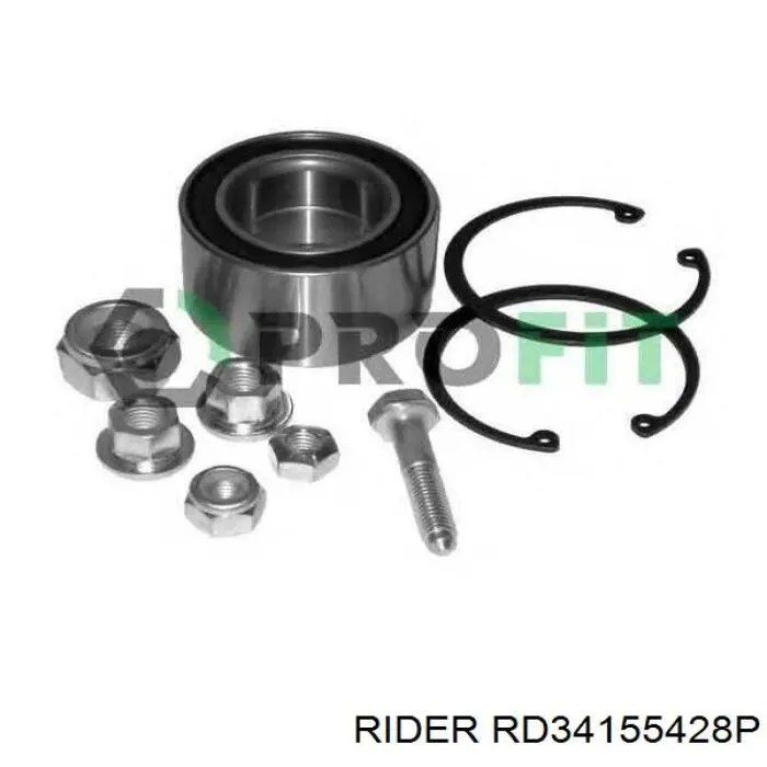 Комплект підшипник маточини передньої Rider RD34155428P ціна, від 12.12 USD