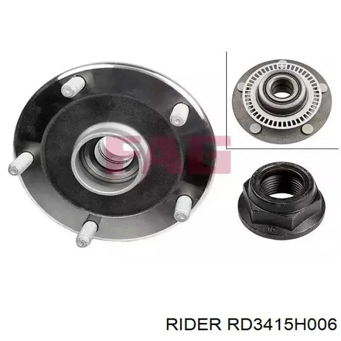 Комплект підшипник маточини передньої Rider RD3415H006 ціна, від 20.31 USD