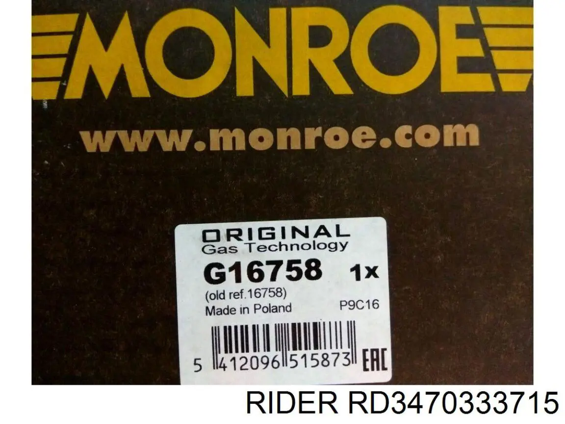 Амортизатор передній, правий Rider RD3470333715 ціна, від 44.06 USD