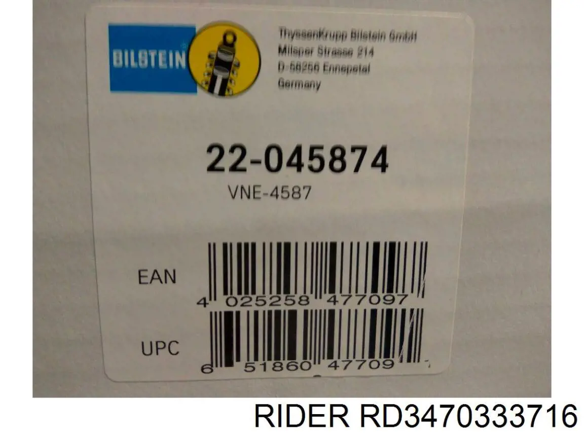 Купити RD3470333716 Rider Амортизатора передній лівий