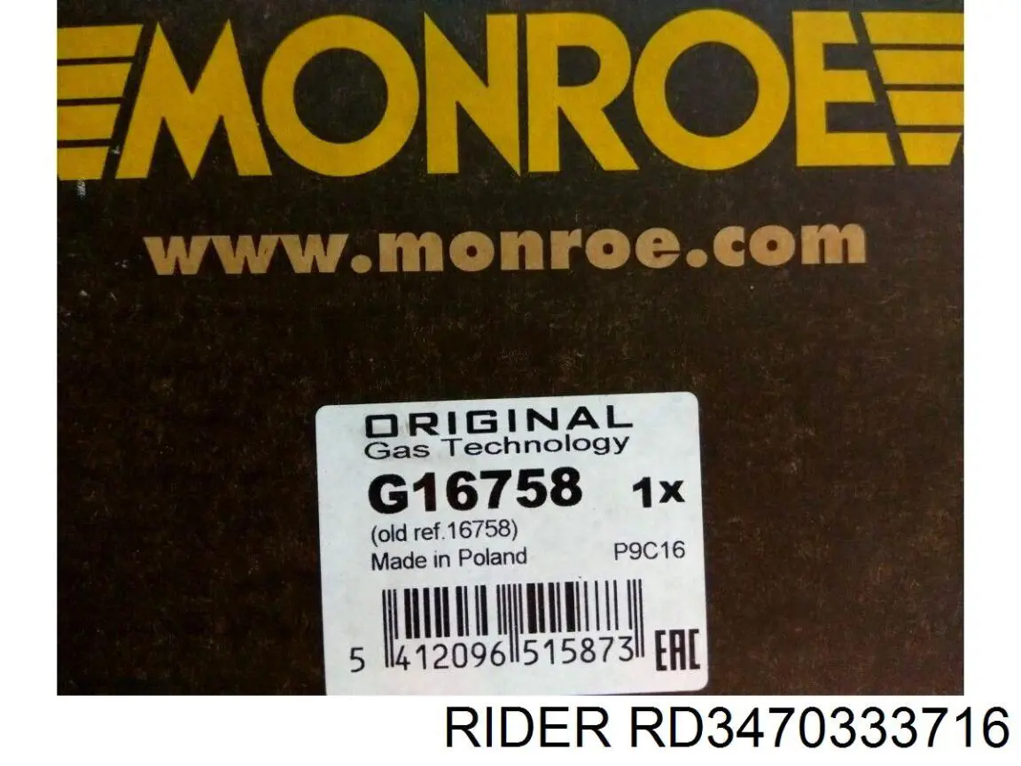 Амортизатора передній лівий RD3470333716 Rider