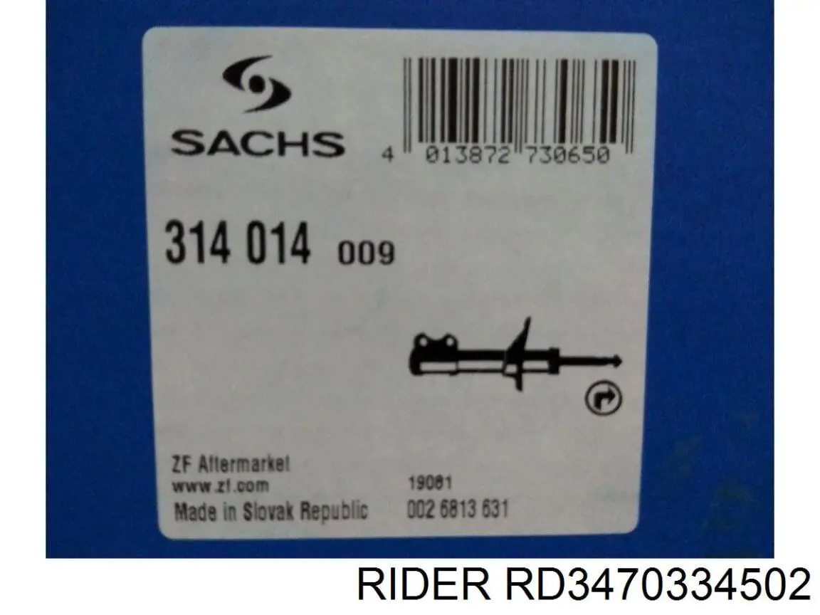 Амортизатор передній, правий Rider RD3470334502 ціна, від 36.53 USD