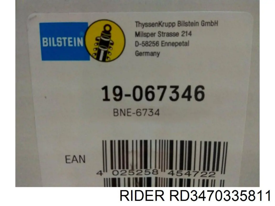 Амортизатор передній, правий RD3470335811 Rider