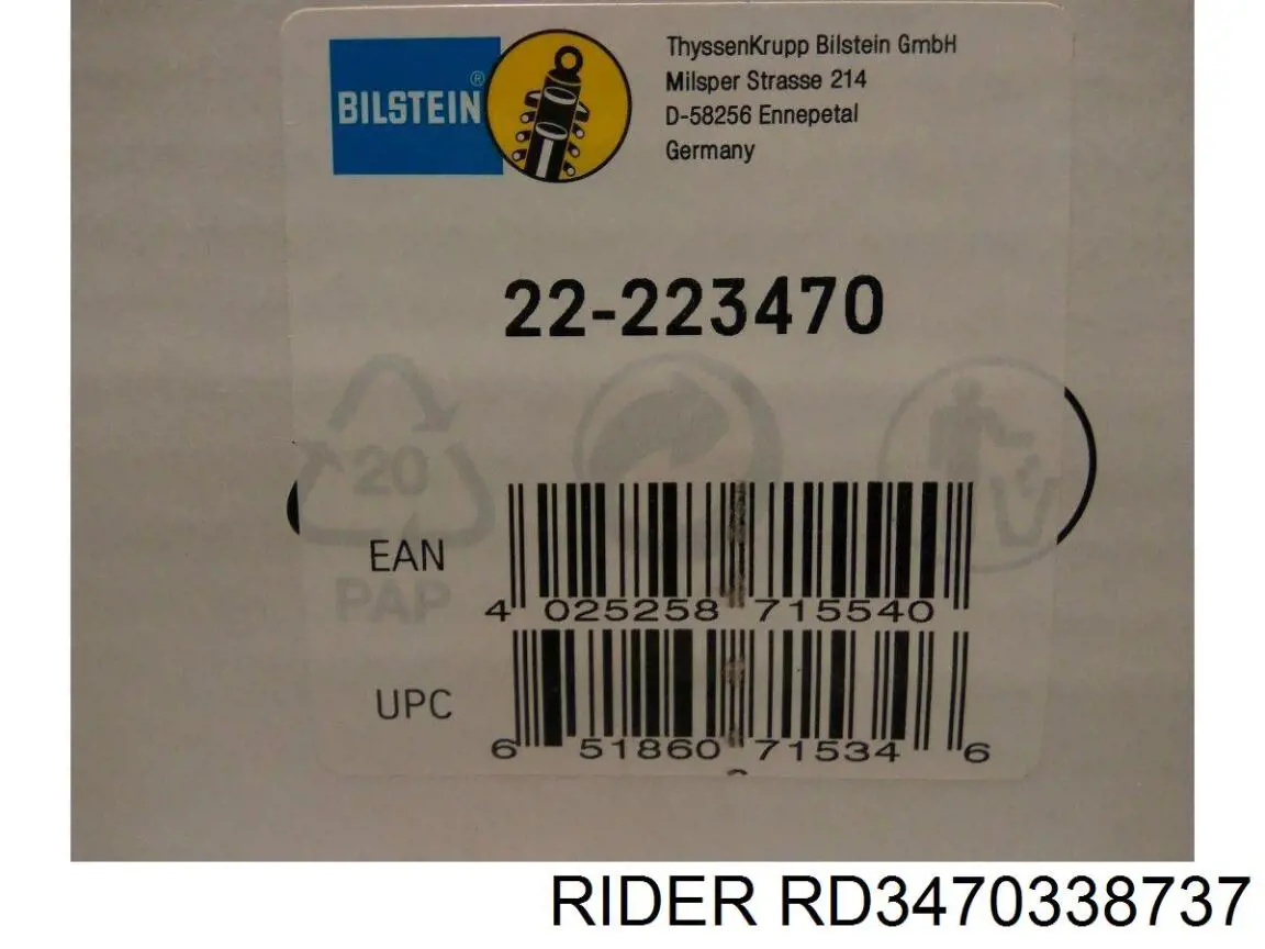 Амортизатор передній RD3470338737 Rider