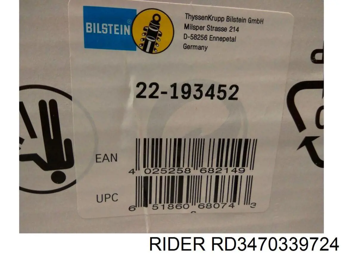Стойка амортизатора передняя Rider RD3470339724 ціна, від 36.84 USD