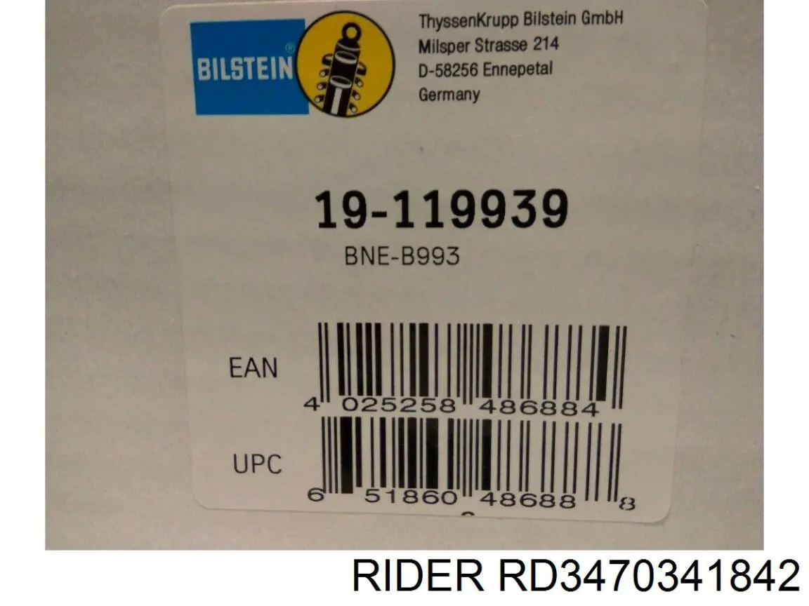 Амортизатори передні Rider RD3470341842