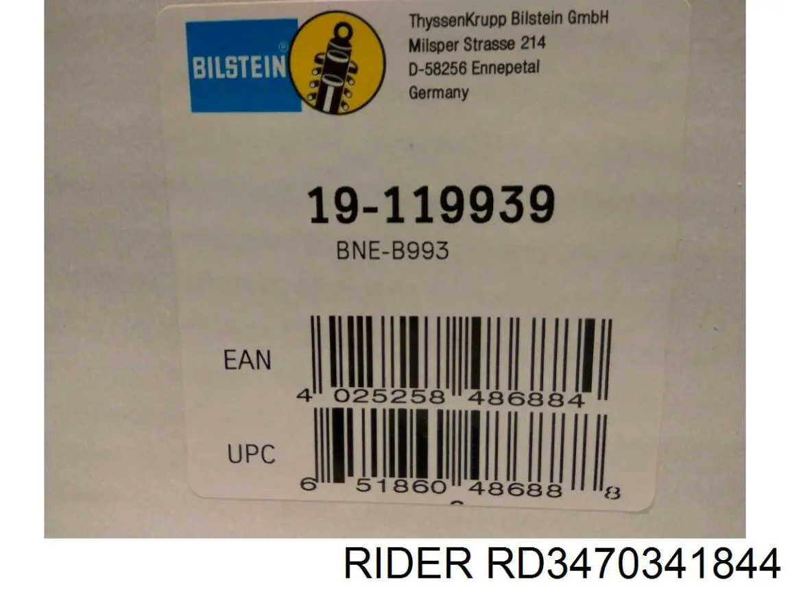 Амортизатори передні Rider RD3470341844