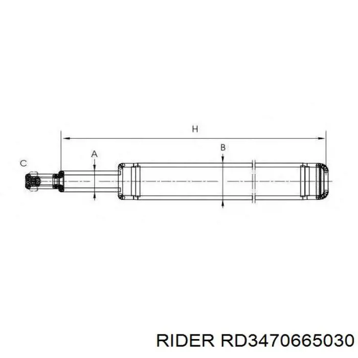 Стойка амортизатора передняя Rider RD3470665030 ціна, від 30.17 USD