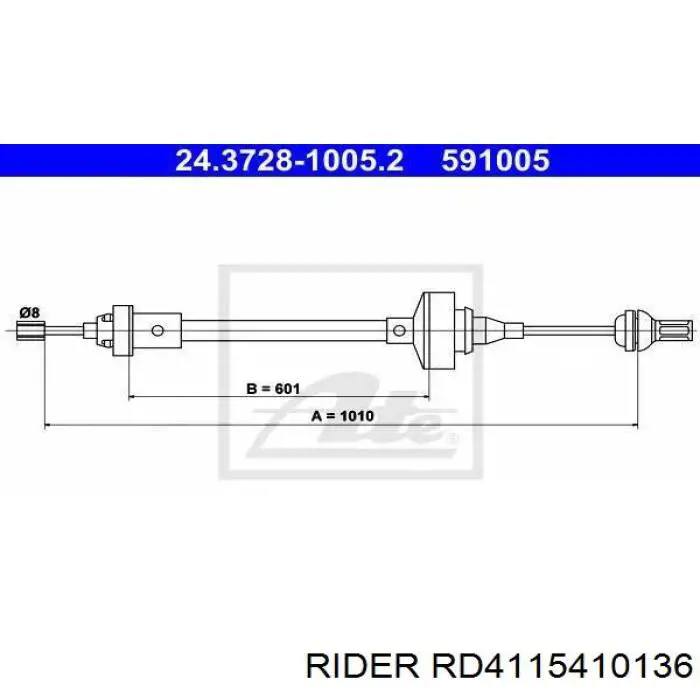 Трос зчеплення RD4115410136 Rider