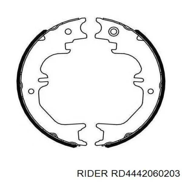 RD4442060203 Rider Трос ручного гальма задній, лівий