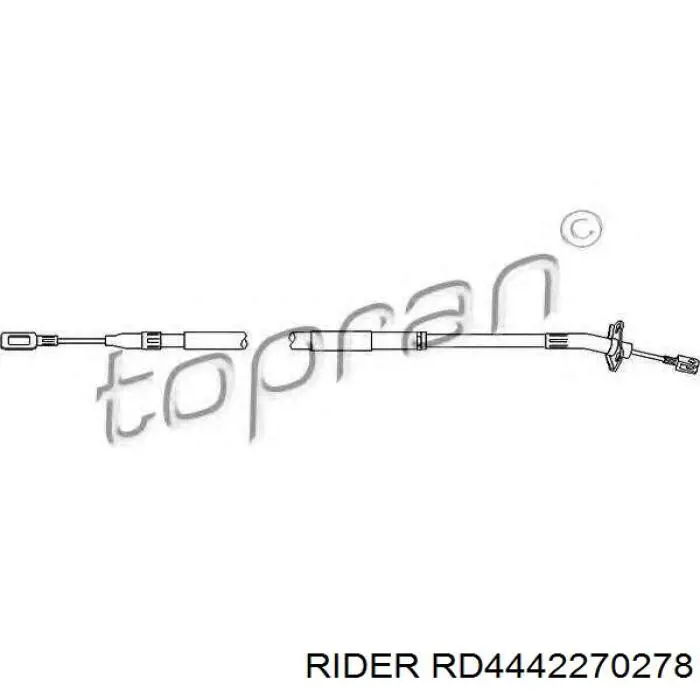 RD4442270278 Rider Трос ручного гальма задній, правий/лівий