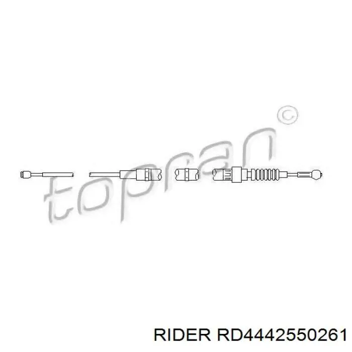 Трос ручного гальма задній, правий/лівий RD4442550261 Rider