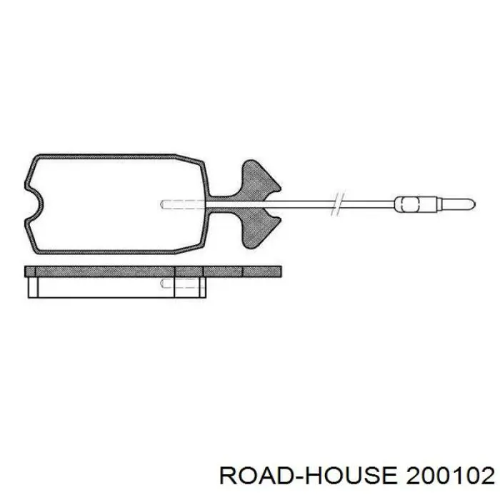 200102 Road House колодки гальмівні передні, дискові