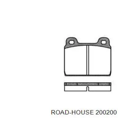 200200 Road House колодки гальмівні передні, дискові