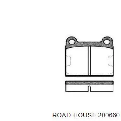 200660 Road House колодки гальмові задні, дискові