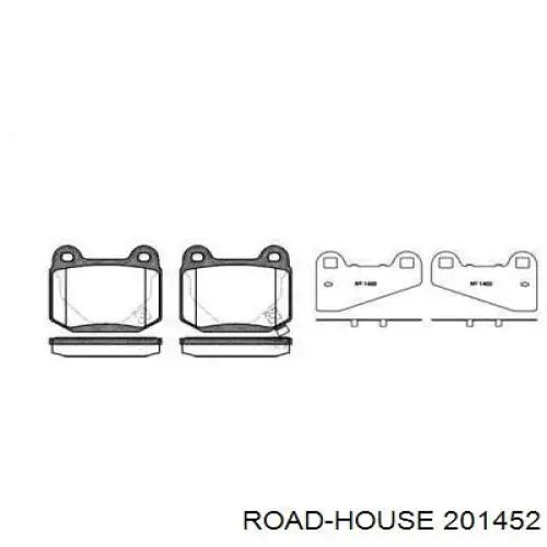 Колодки гальмові задні, дискові 201452 Road House