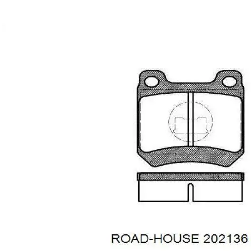 202136 Road House колодки гальмові задні, дискові