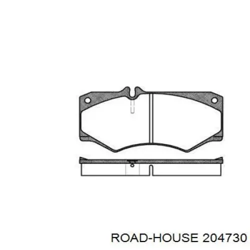 204730 Road House колодки гальмівні передні, дискові