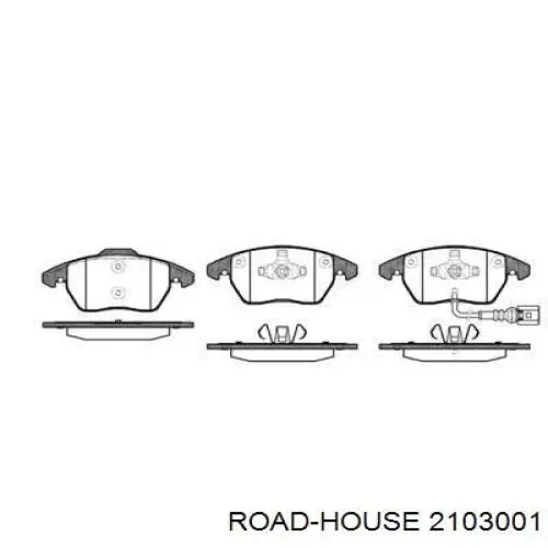 Колодки гальмівні передні, дискові 2103001 Road House