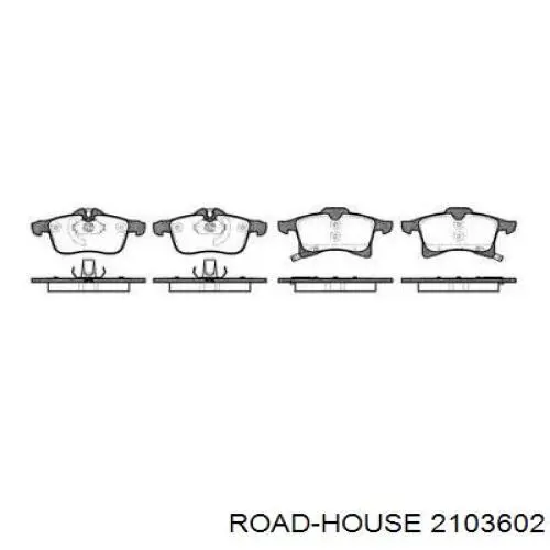2103602 Road House колодки гальмівні передні, дискові