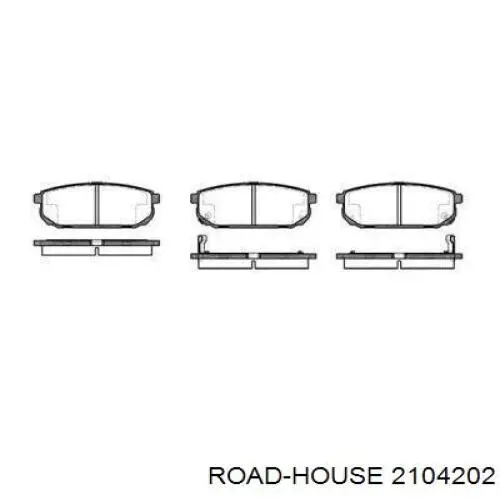 2104202 Road House колодки гальмові задні, дискові