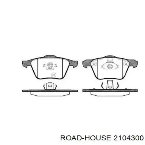 2104300 Road House колодки гальмівні передні, дискові