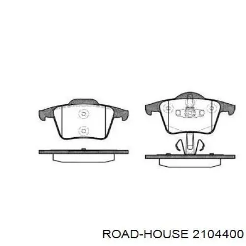 2104400 Road House колодки гальмові задні, дискові