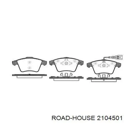 Колодки гальмівні передні, дискові 2104501 Road House