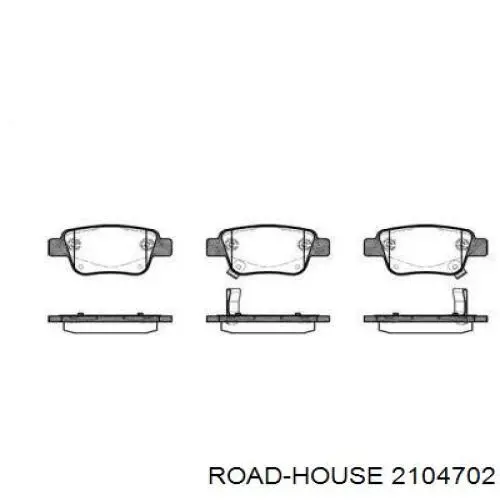 Колодки гальмові задні, дискові 2104702 Road House