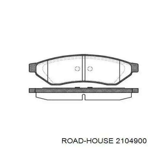 2104900 Road House колодки гальмові задні, дискові