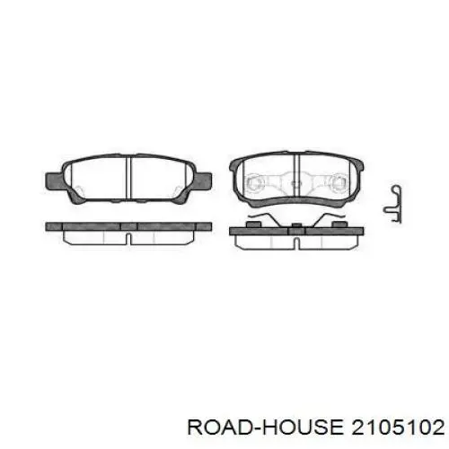 2105102 Road House колодки гальмові задні, дискові